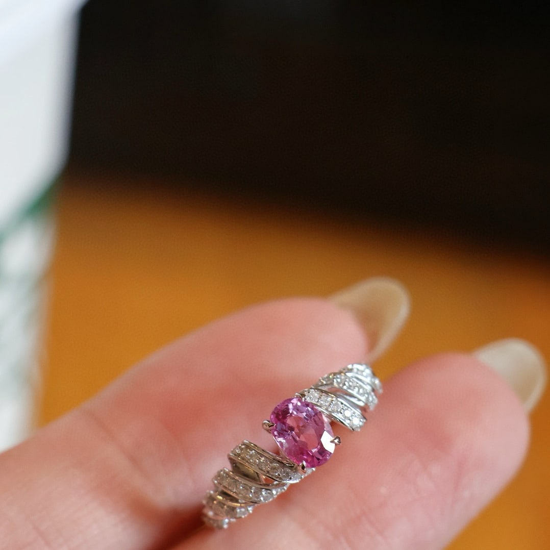 14k Gold 1.42 Ctw Natural Sapphire & Diamond Ring - 6