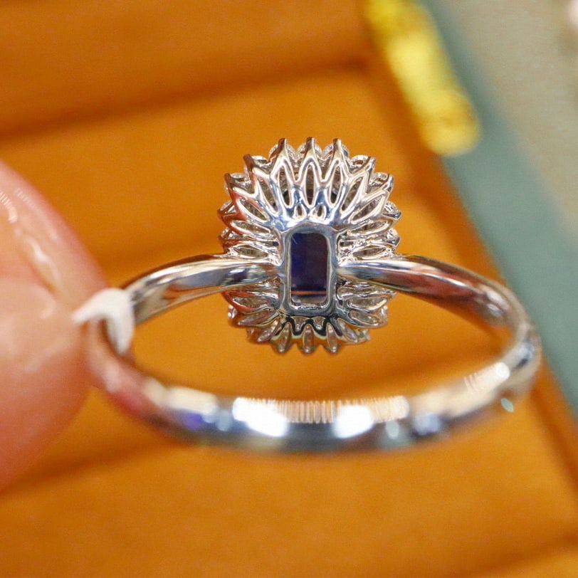 14k Gold 1.87 Ctw Natural Sapphire & Diamond Ring - 4