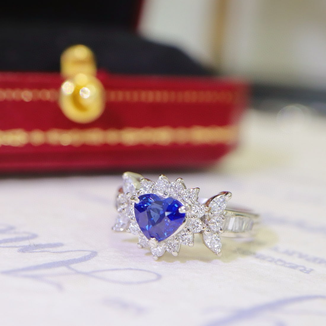 14k Gold 1.81 Ctw Natural Sapphire & Diamond Ring - 2