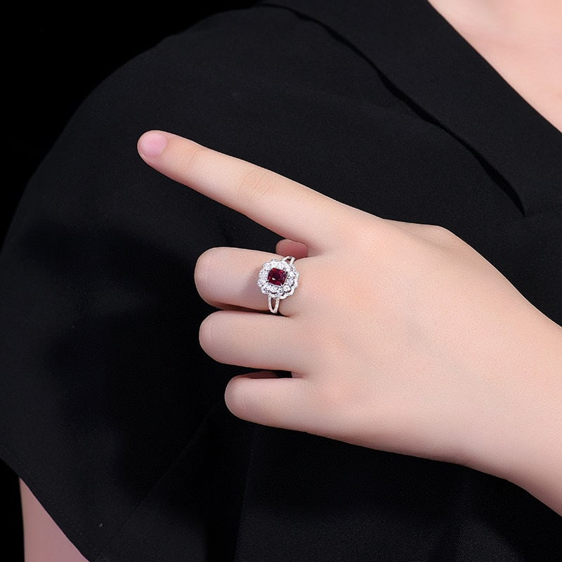 14k Gold 2.32 Ctw Natural Ruby & Diamond Ring/pendant( Without Chain ) - 7