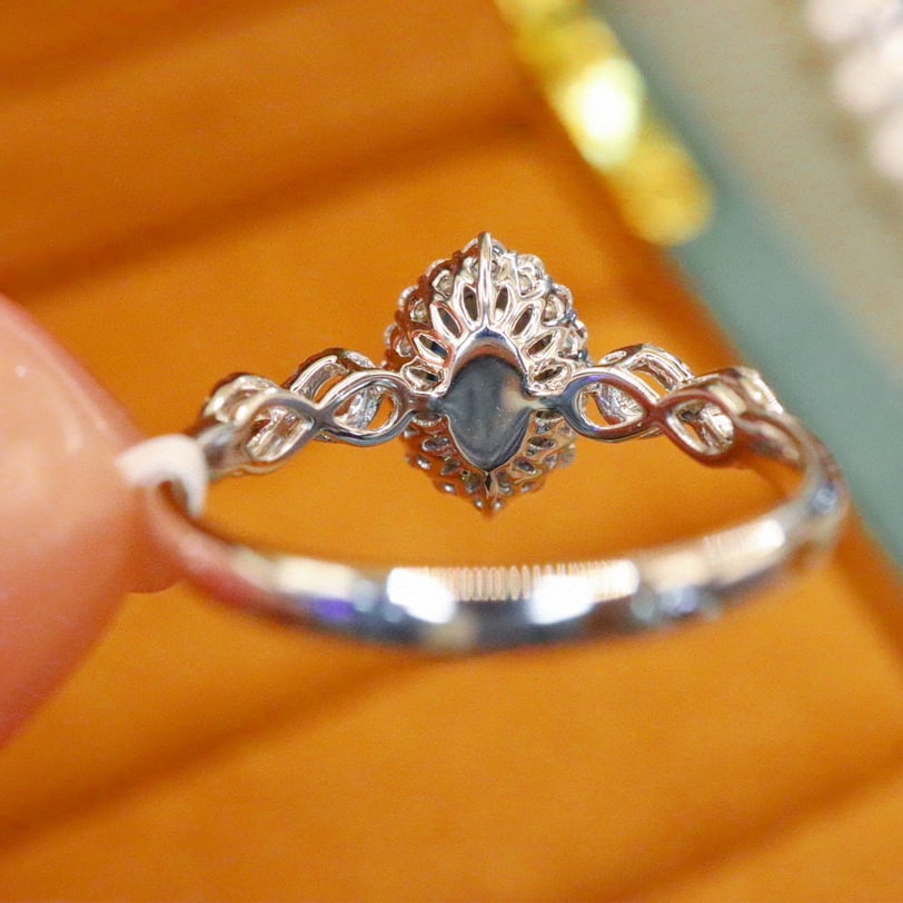 14k Gold 1.32 Ctw Natural Sapphire & Diamond Ring - 4