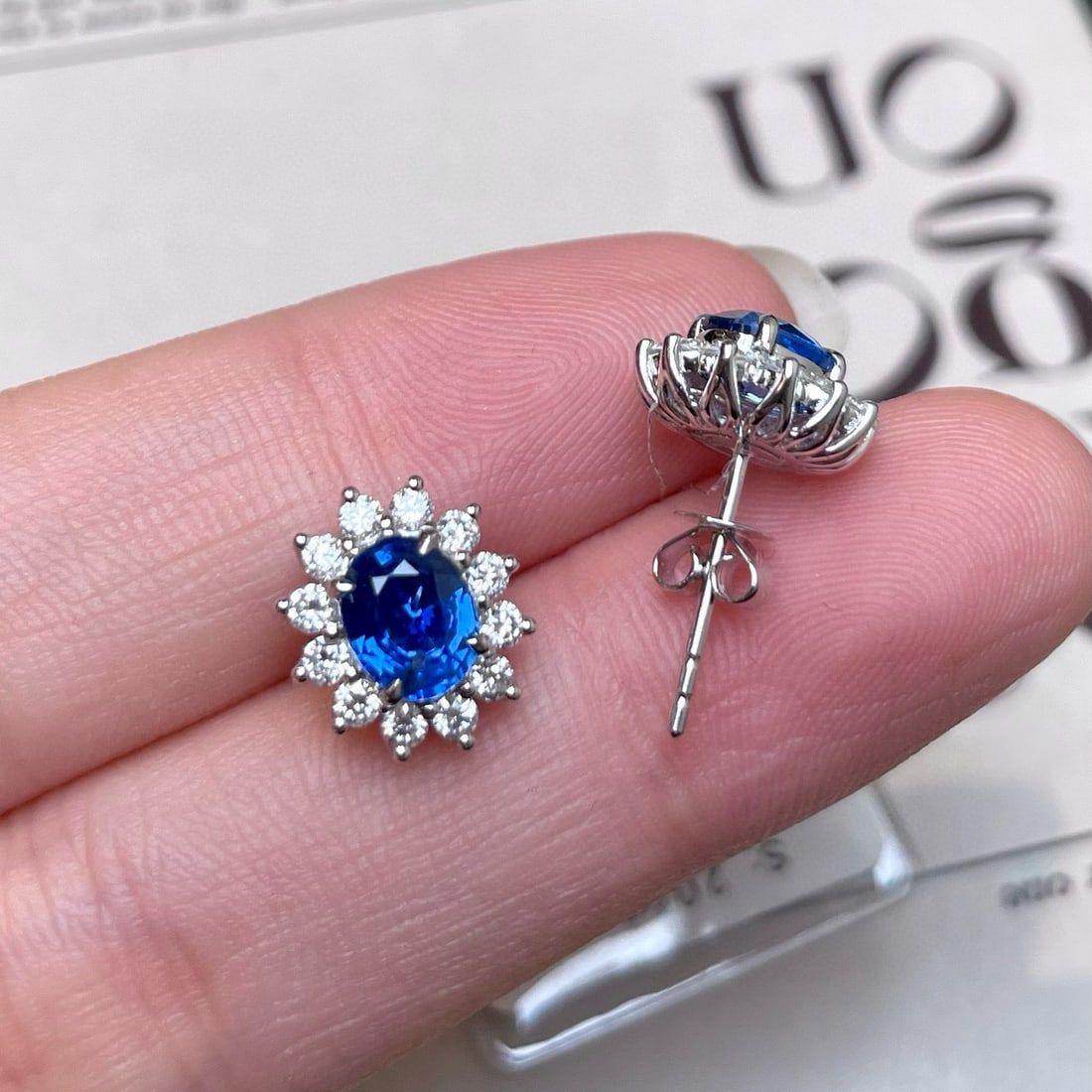 14k Gold 2.67 Ctw Natural Sapphire & Diamond Ring - 3