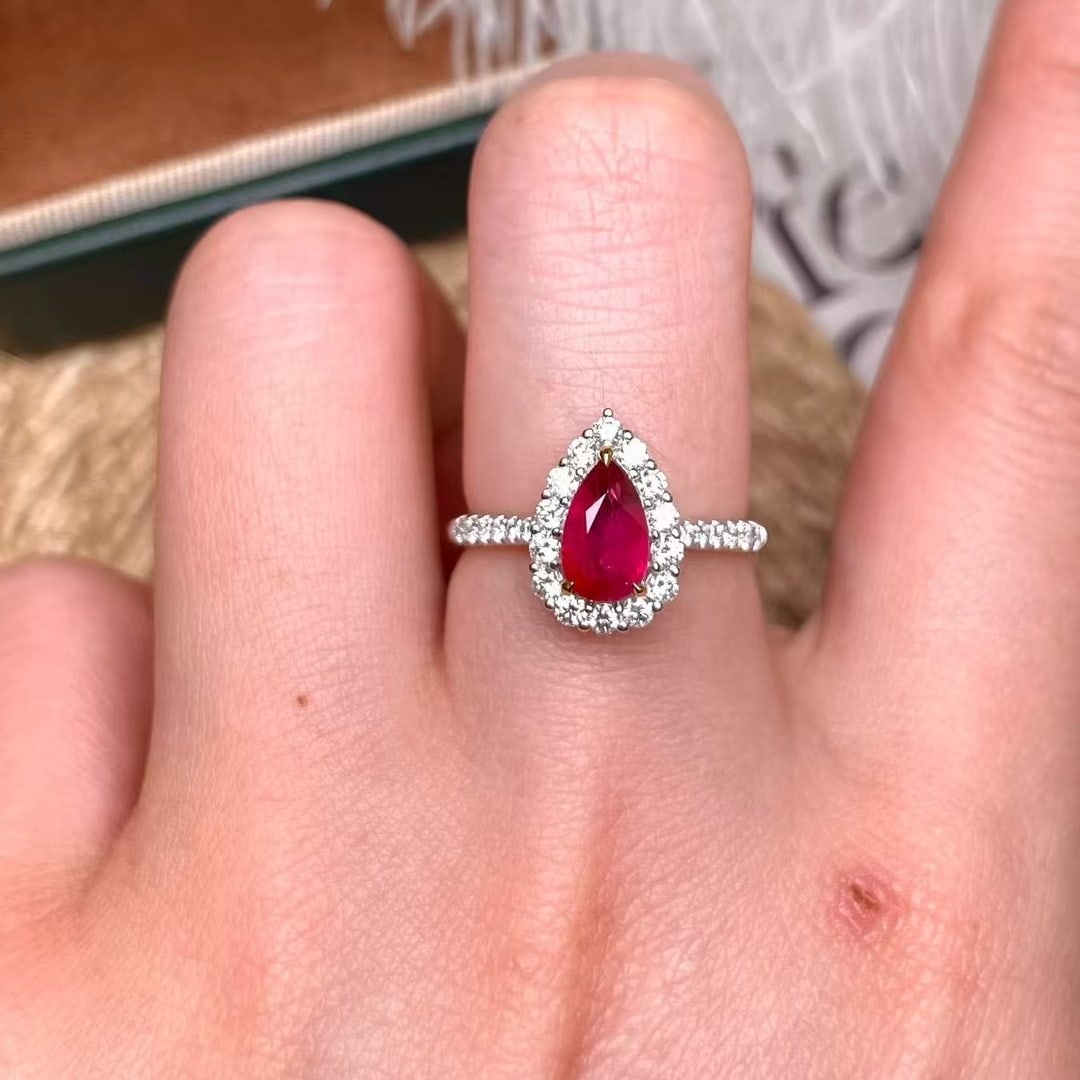 14k Gold 1.64 Ctw Natural Ruby & Diamond Ring - 3