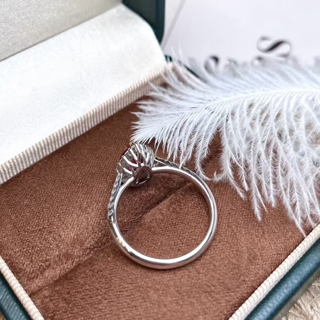 14k Gold 1.64 Ctw Natural Ruby & Diamond Ring - 4