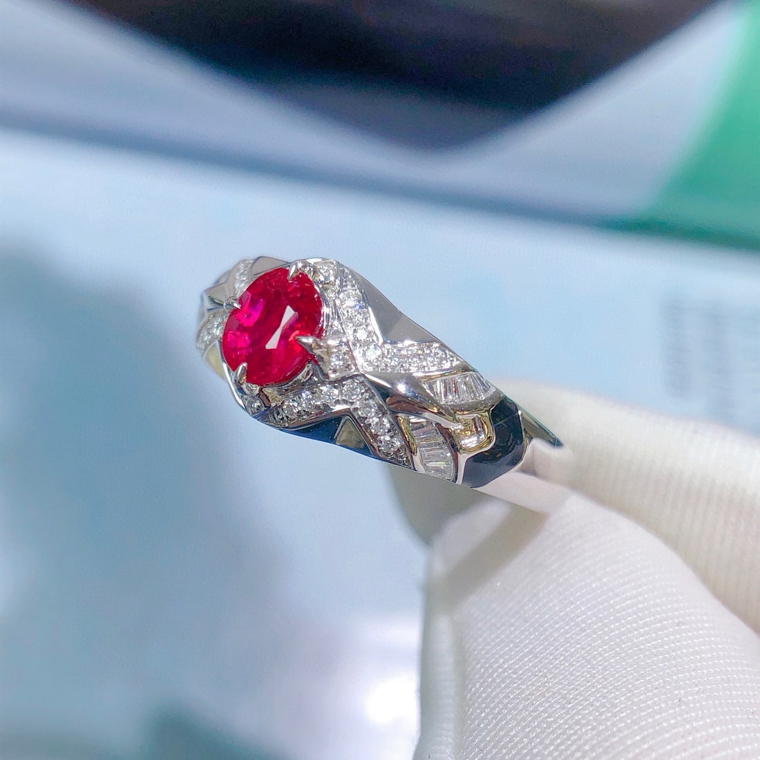 14k Gold 1.07 Ctw Natural Ruby & Diamond Ring - 3