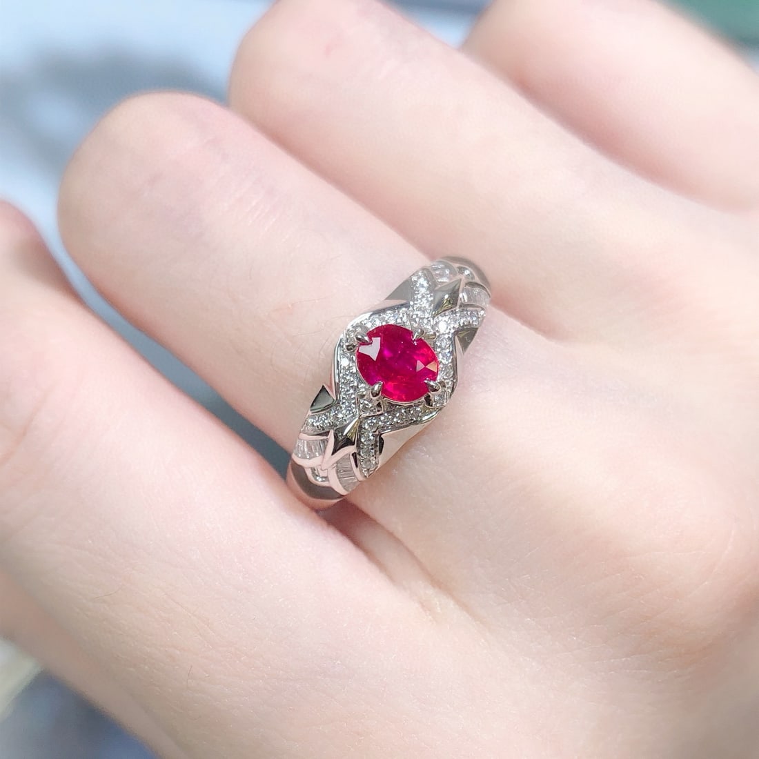 14k Gold 1.07 Ctw Natural Ruby & Diamond Ring - 5