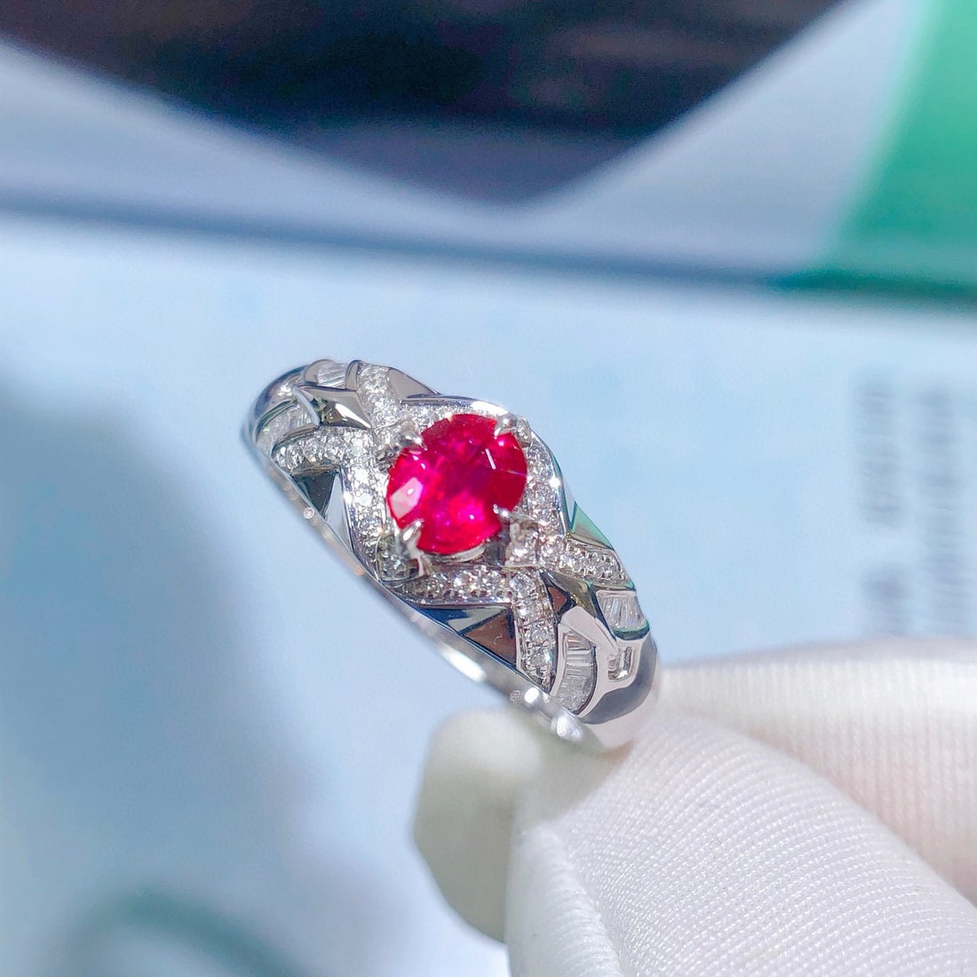 14k Gold 1.07 Ctw Natural Ruby & Diamond Ring - 6