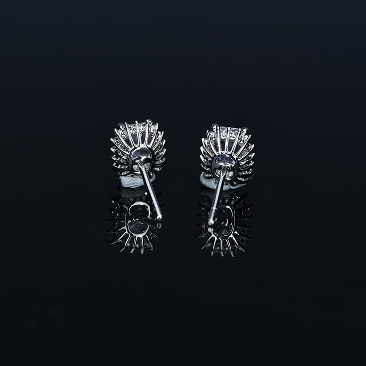 14k Gold 1.38 Ctw Natural Aquamarine & Sapphire Earrings - 4