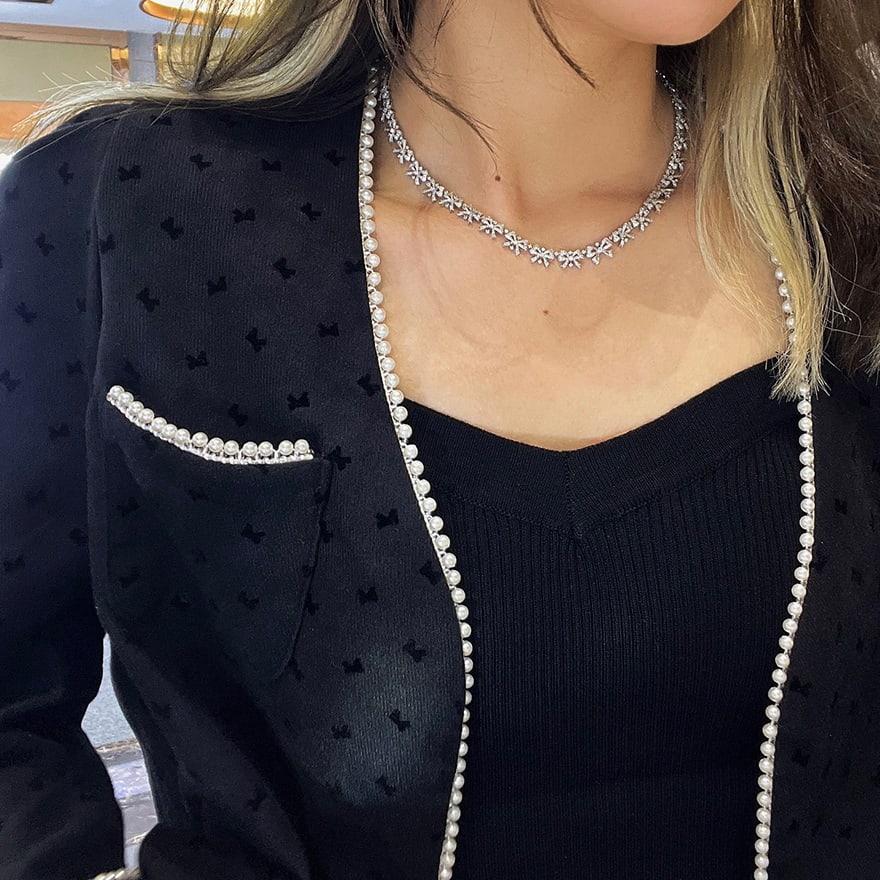 14k Gold 3.8 Ct Natural H Diamond Necklace - 3