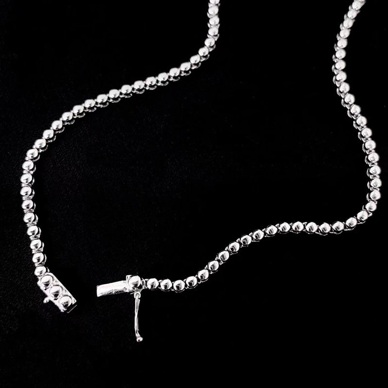 14k Gold 4 Ct Natural H Diamond Necklace - 6