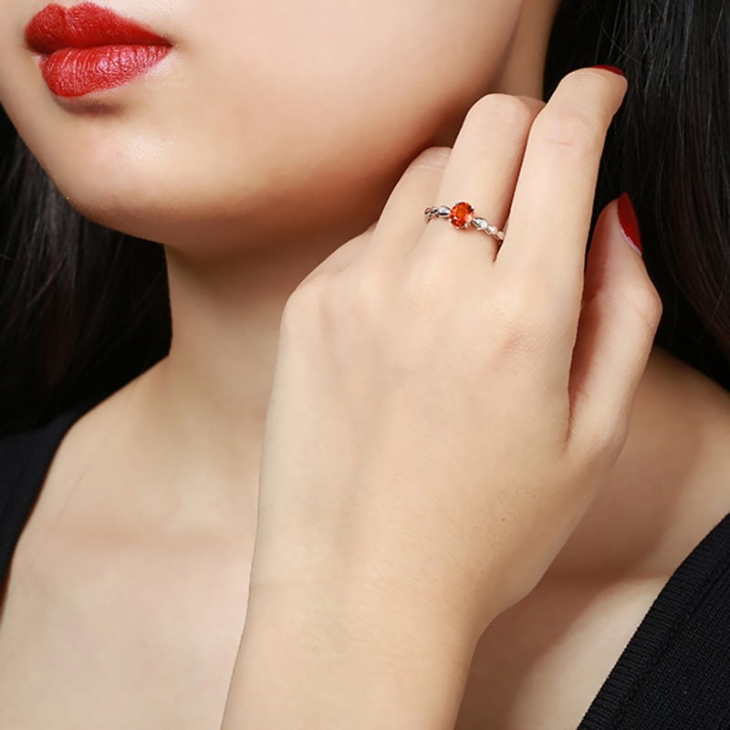 14k Gold 0.69 Ctw Natural Sapphire & Diamond Ring - 4