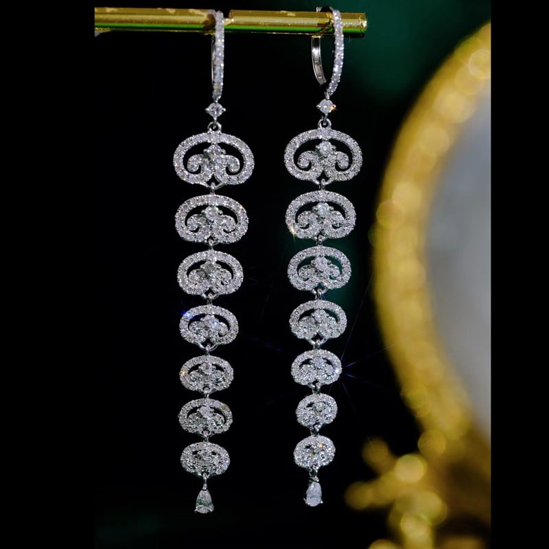 14k Gold 1.5 Ct Natural H Diamond Earrings - 3