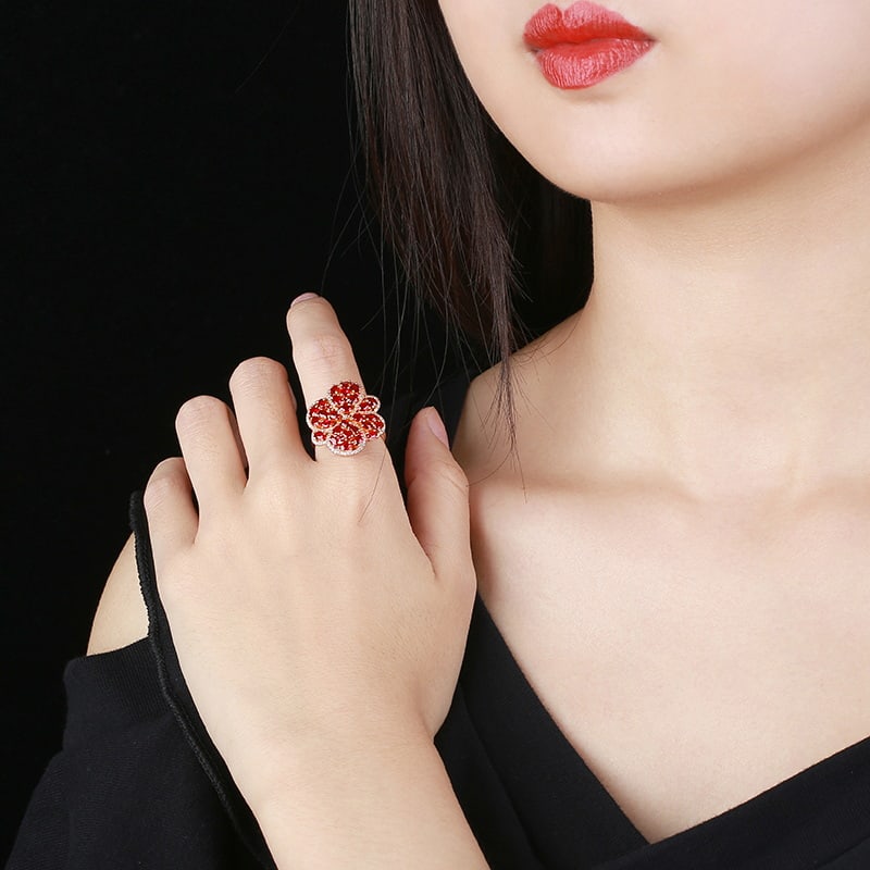 14k Gold 2.79 Ctw Natural Ruby & Diamond Ring - 5