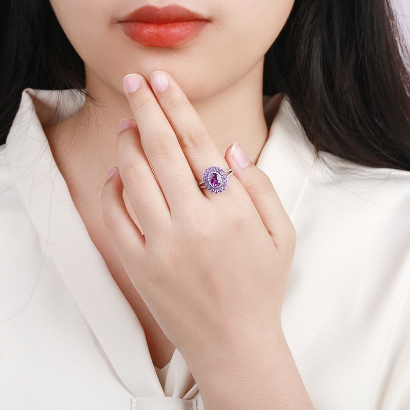 14k Gold 1.94 Ctw Natural Sapphire & Diamond Ring - 4