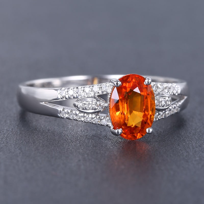 14k Gold 1.29 Ctw Natural Sapphire & Diamond Ring - 5