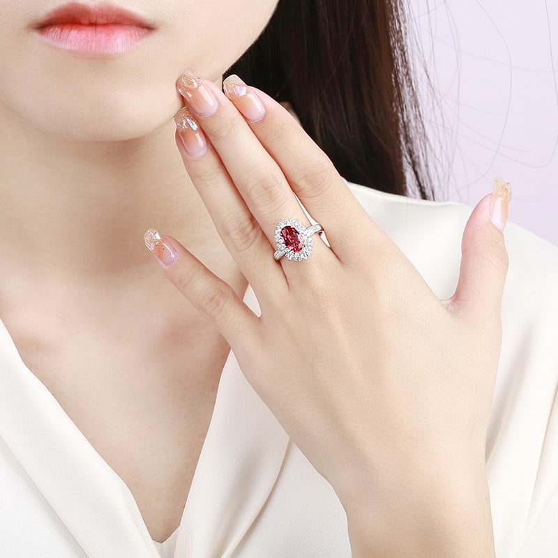 14k Gold 2.68 Ctw Natural Spinel & Diamond Ring/pendant( Without Chain ) - 3