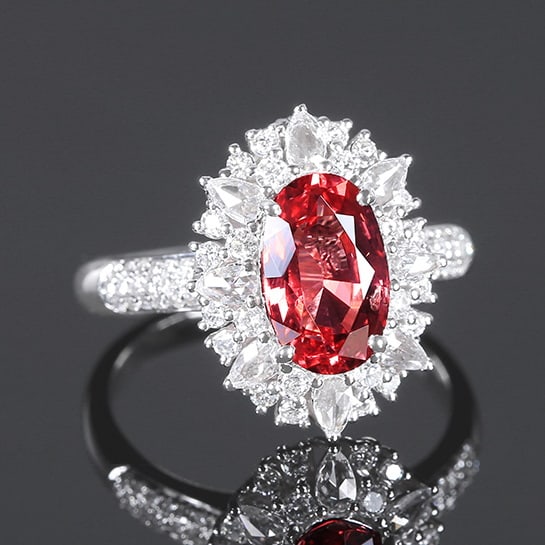 14k Gold 2.68 Ctw Natural Spinel & Diamond Ring/pendant( Without Chain ) - 4