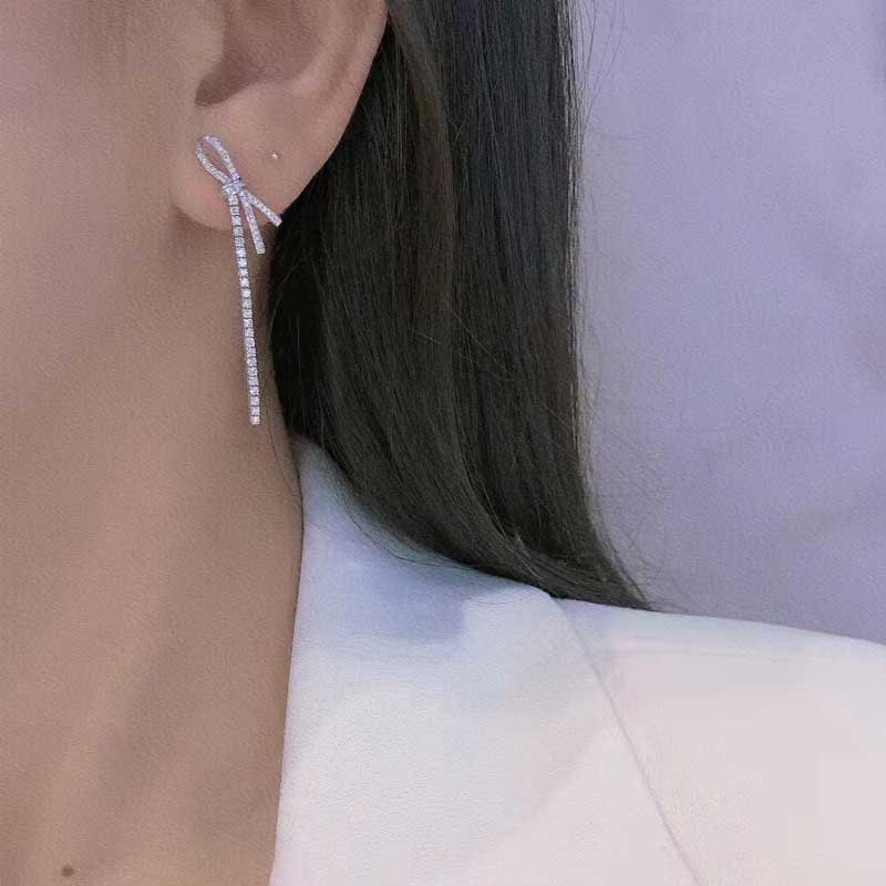 14k Gold 0.86 Ct Natural H Diamond Earrings - 4