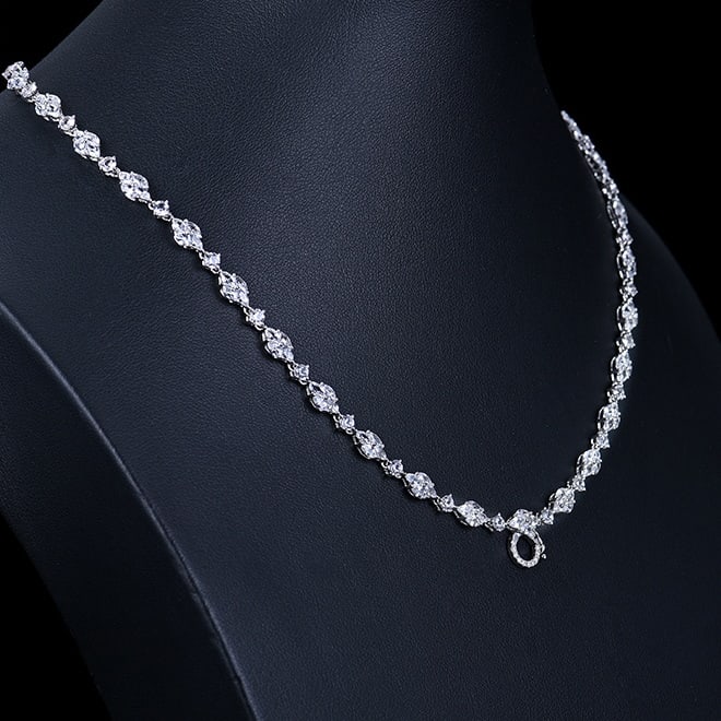 14k Gold 14.68 Ctw Natural Sapphire & Diamond Necklace - 2