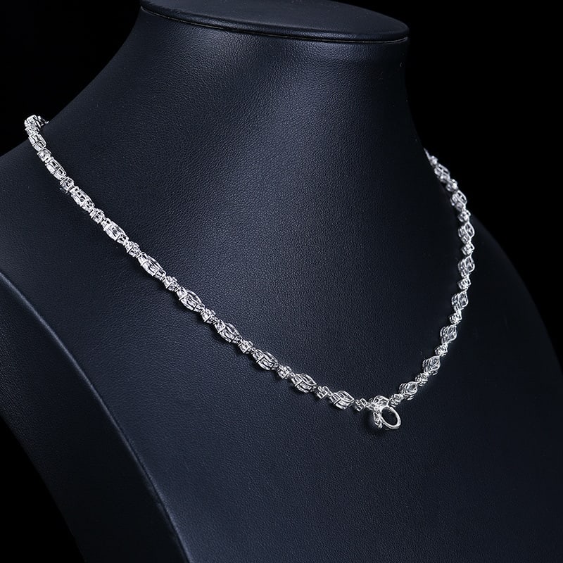 14k Gold 14.68 Ctw Natural Sapphire & Diamond Necklace - 4