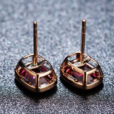 14k Gold 2.87 Ct Natural Tourmaline Earrings - 6