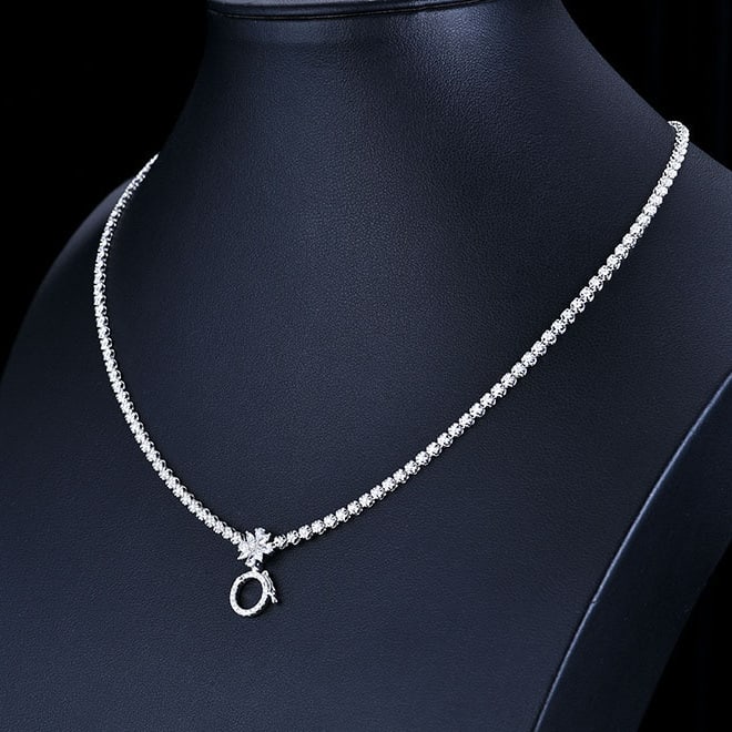 14k Gold 1.88 Ct Natural H Diamond Necklace - 5