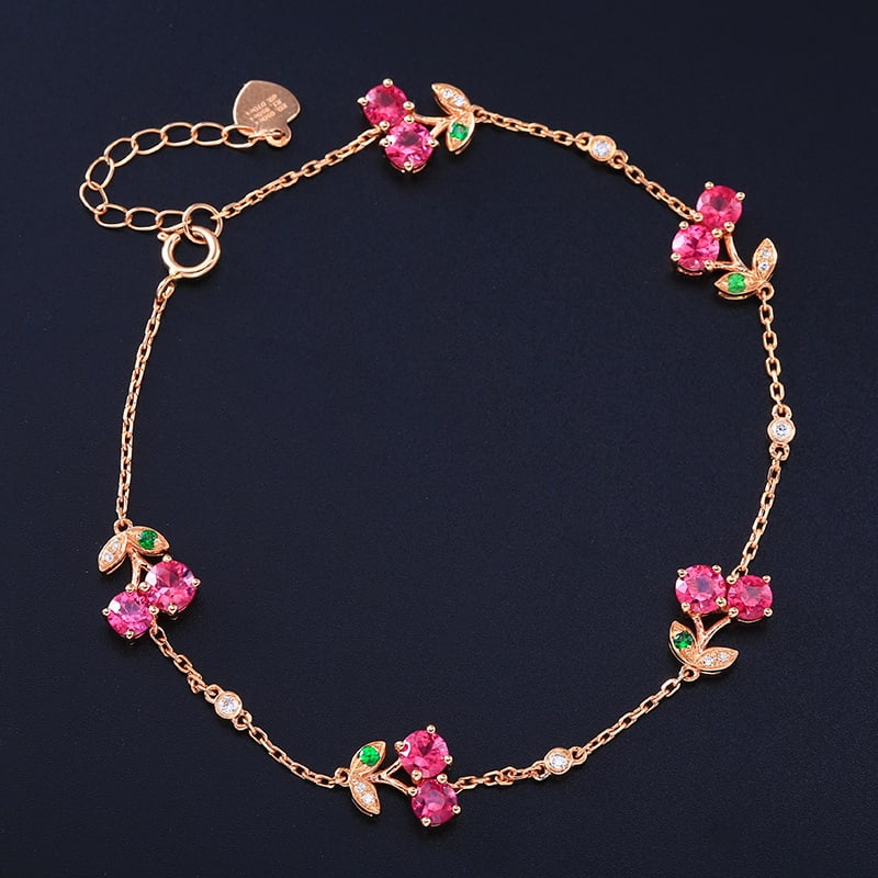 14k Gold 2.02 Ctw Natural Ruby & Diamond Bracelet - 4