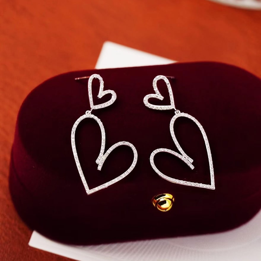 14k Gold 0.76 Ct Natural H Diamond Earrings - 6