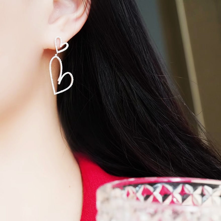 14k Gold 0.76 Ct Natural H Diamond Earrings - 7