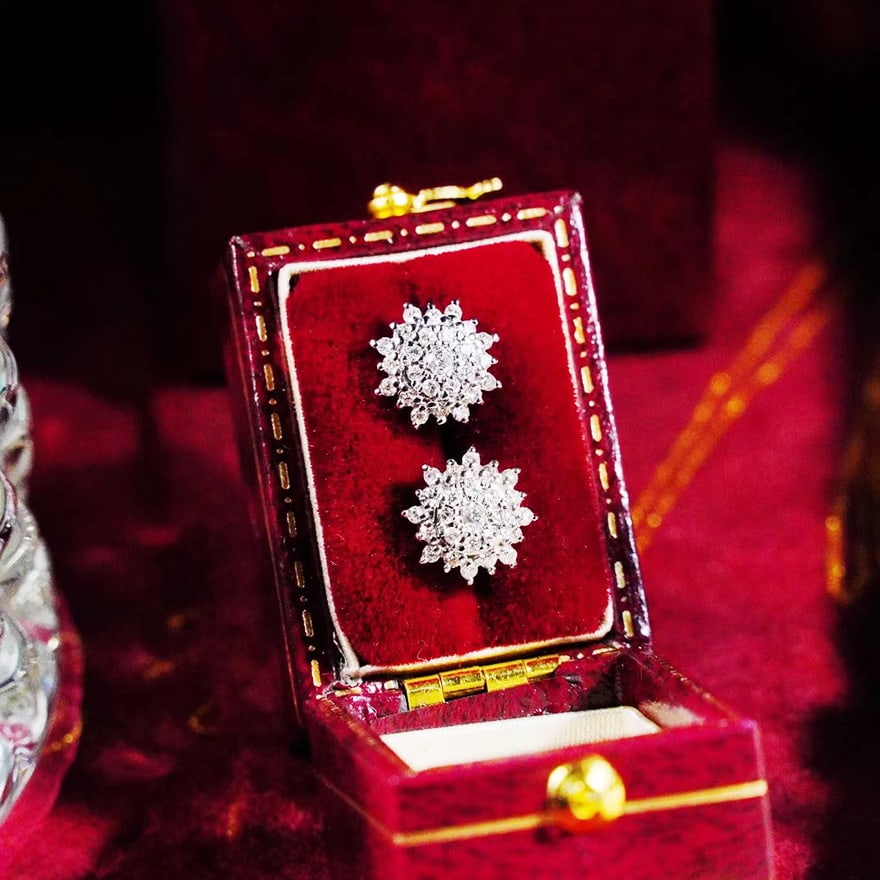 14k Gold 0.50 Ct Natural H Diamond Earrings - 4