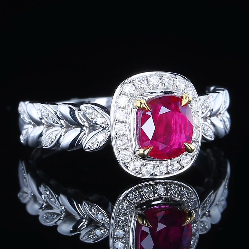 14k Gold 1.2 Ctw Natural Ruby & Diamond Ring - 3