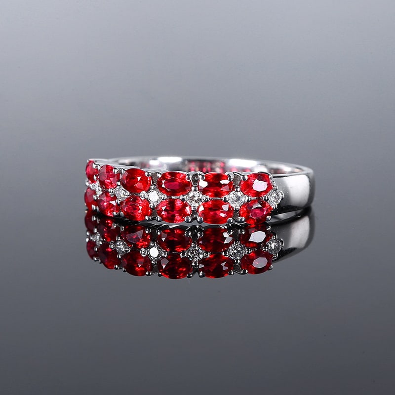 14k Gold 1.30 Ctw Natural Ruby & Diamond Ring - 4