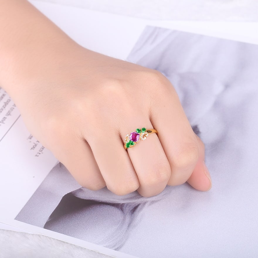 14k Gold 1.51 Ctw Natural Sapphire & Diamond Ring - 3