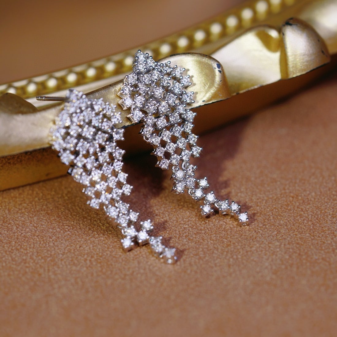 14k Gold 2.20 Ct Natural H Diamond Earrings - 7