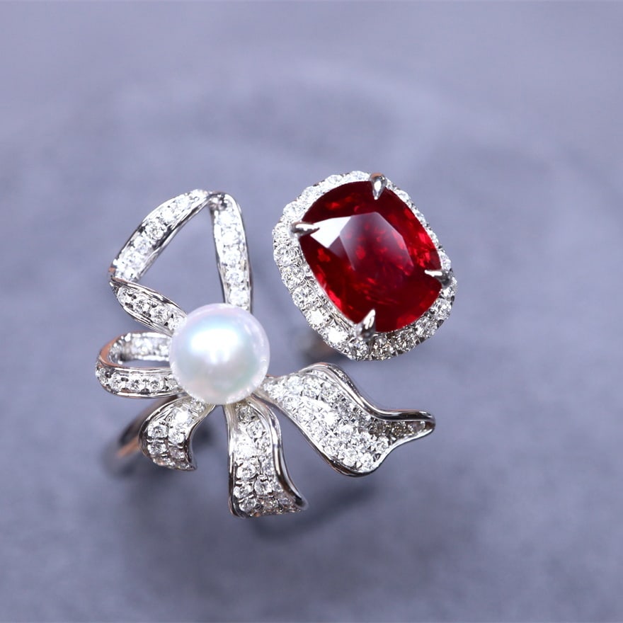 14k Gold 1.36 Ctw Natural Ruby & Diamond Ring - 2