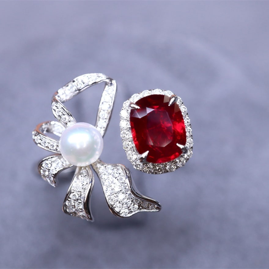 14k Gold 1.36 Ctw Natural Ruby & Diamond Ring - 6