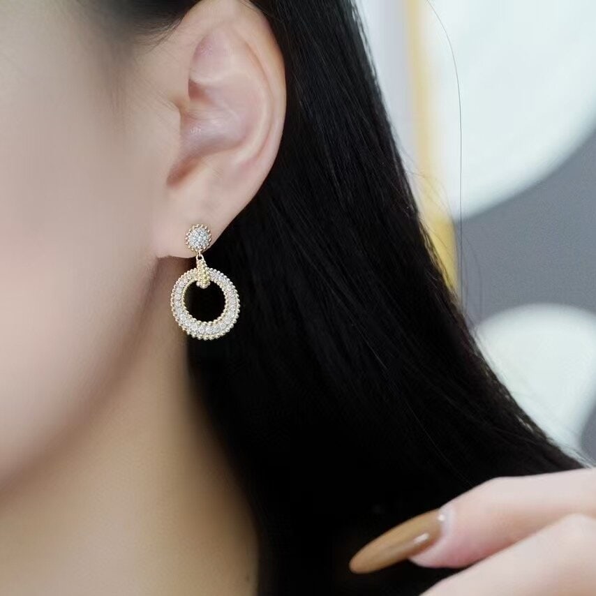 14k Gold 0.6 Ct Natural H Diamond Earrings - 3