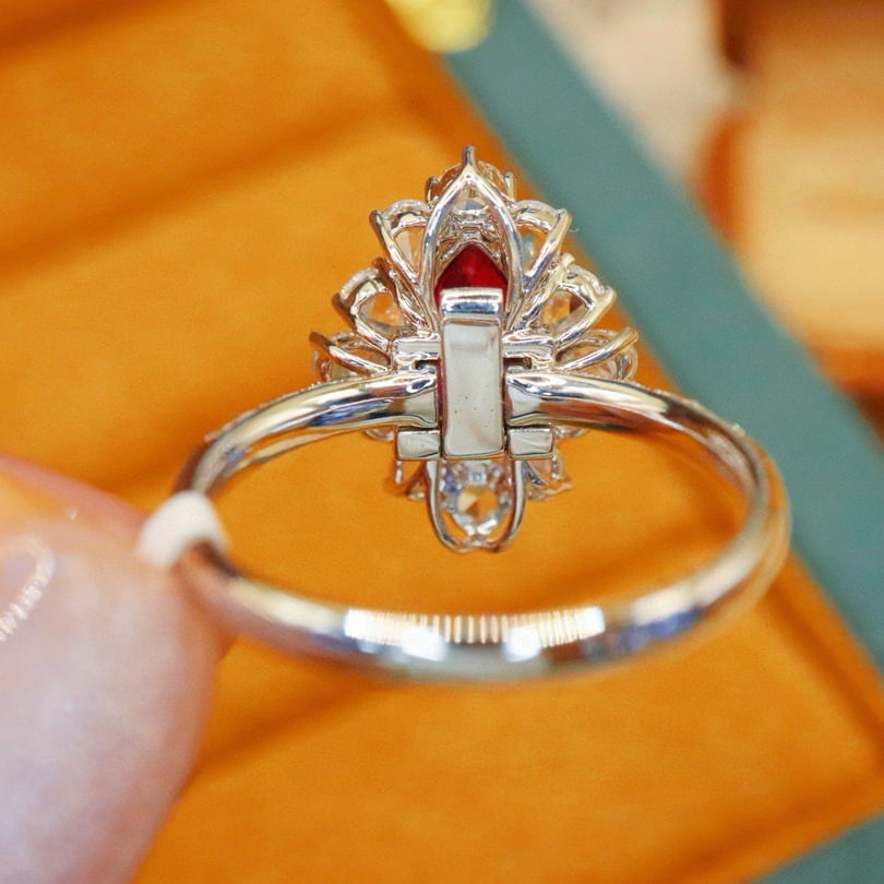 14k Gold 1.85 Ctw Natural Ruby & Diamond Ring/pendant( Without Chain ) - 6