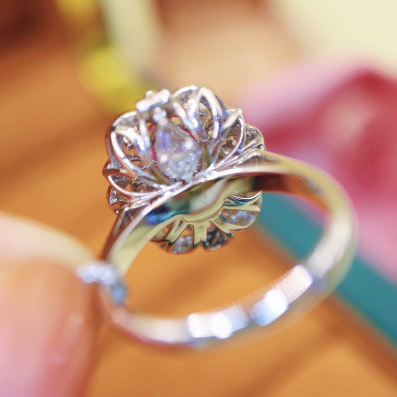 14k Gold 2.71 Ctw Natural Sapphire & Diamond Ring/pendant( Without Chain ) - 6