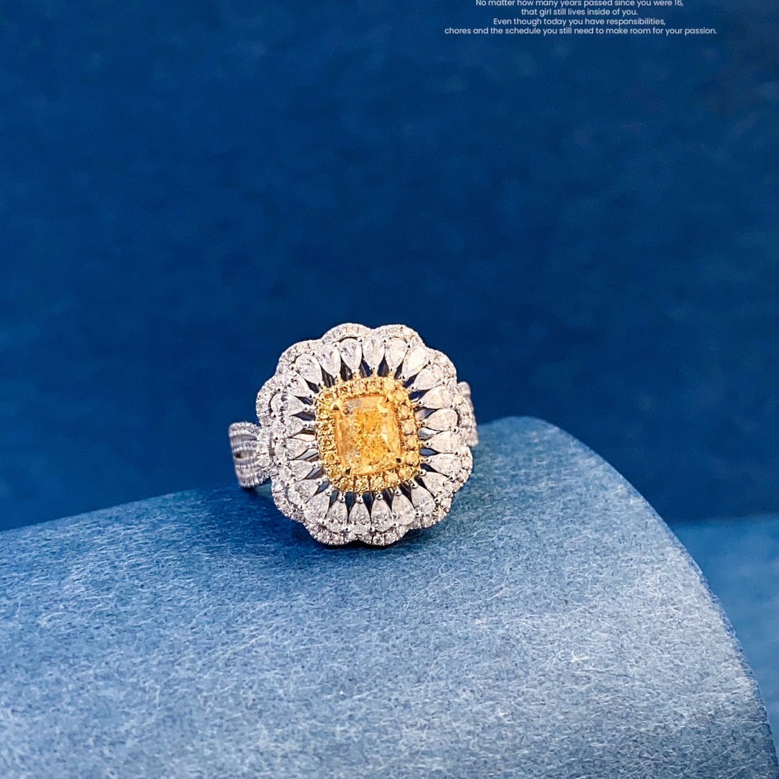 Gia Certified 14k Gold 2.22 Ctw Natural Yellow Diamond & Diamond Ring/pendant( Without Chain ) - 7