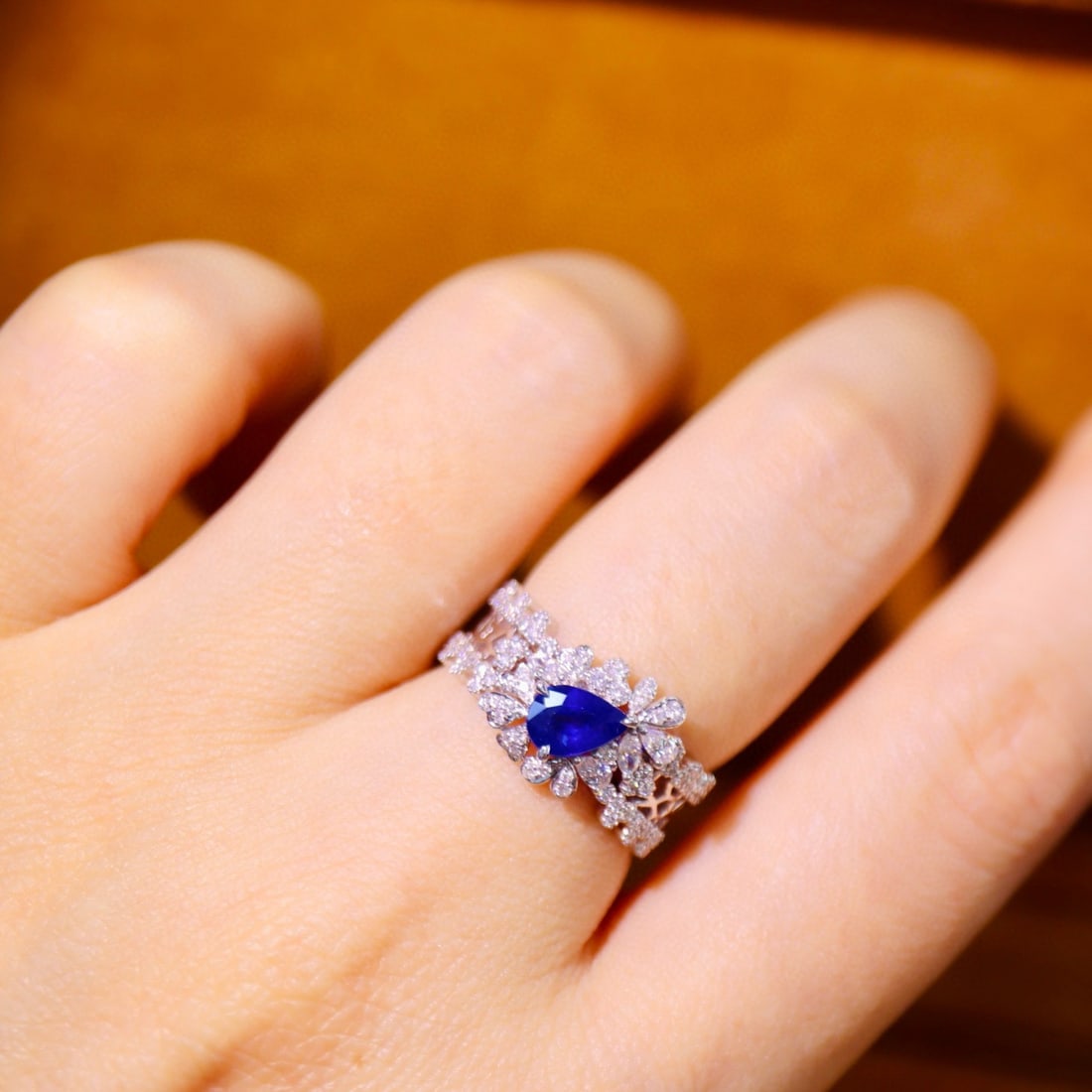 14k Gold 1.01 Ctw Natural Sapphire & Diamond Ring - 2