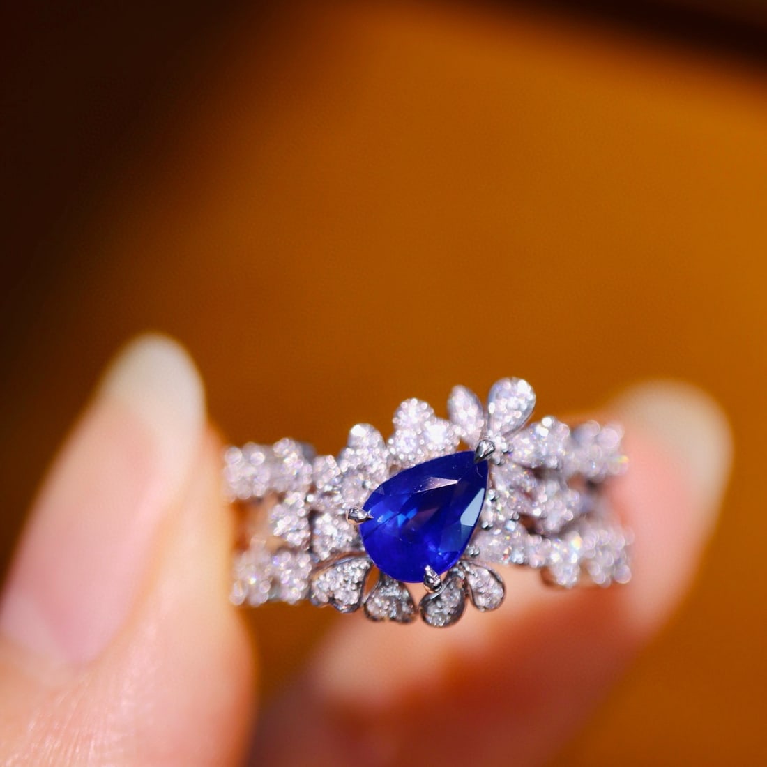 14k Gold 1.01 Ctw Natural Sapphire & Diamond Ring - 3