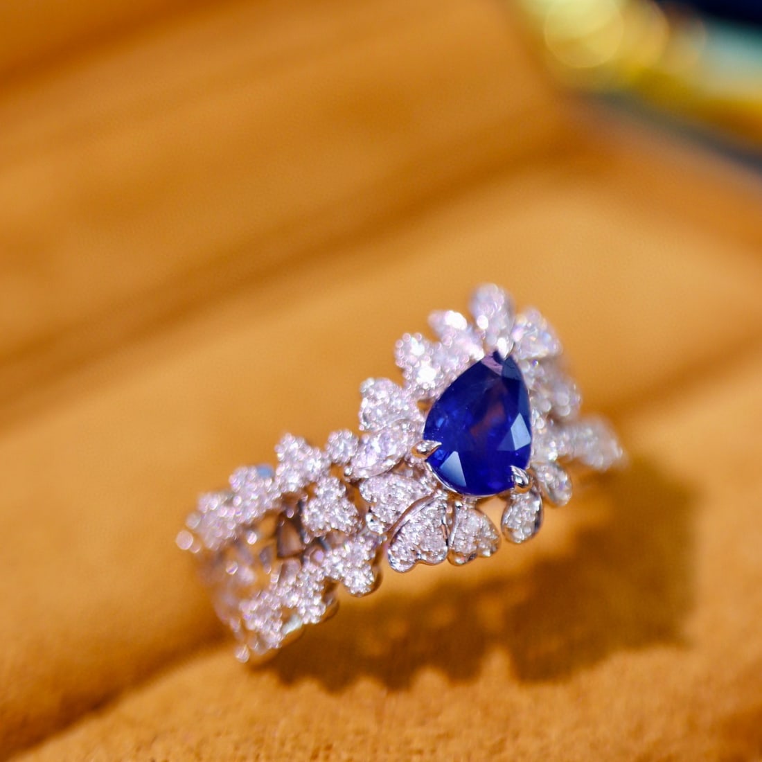 14k Gold 1.01 Ctw Natural Sapphire & Diamond Ring - 5