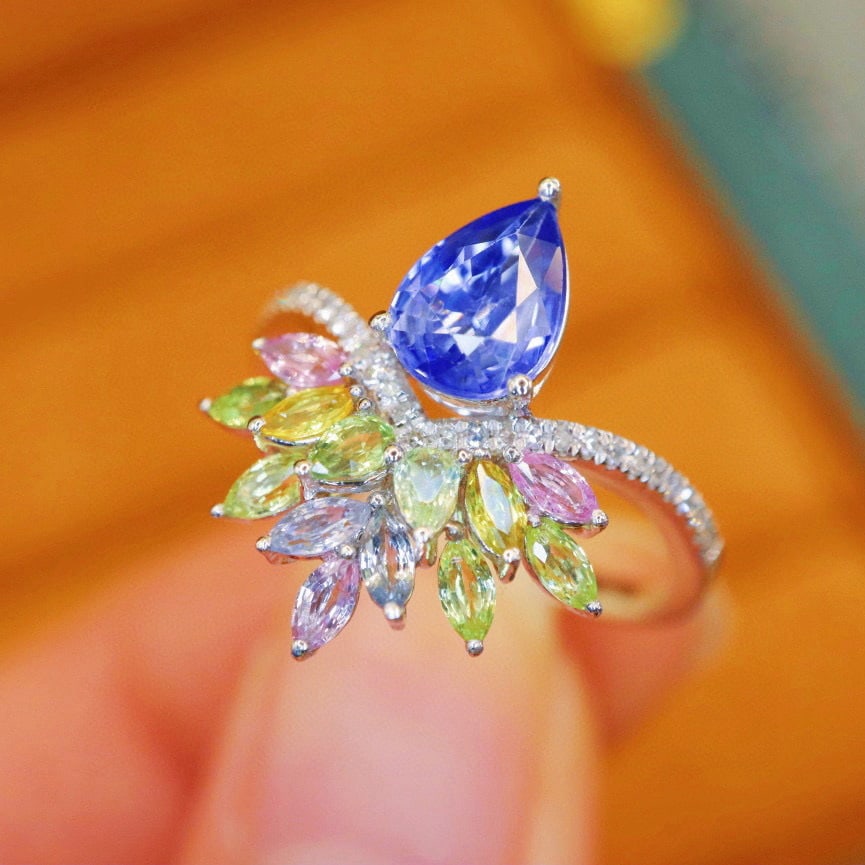 14k Gold 1.94 Ctw Natural Sapphire & Sapphire Ring - 2