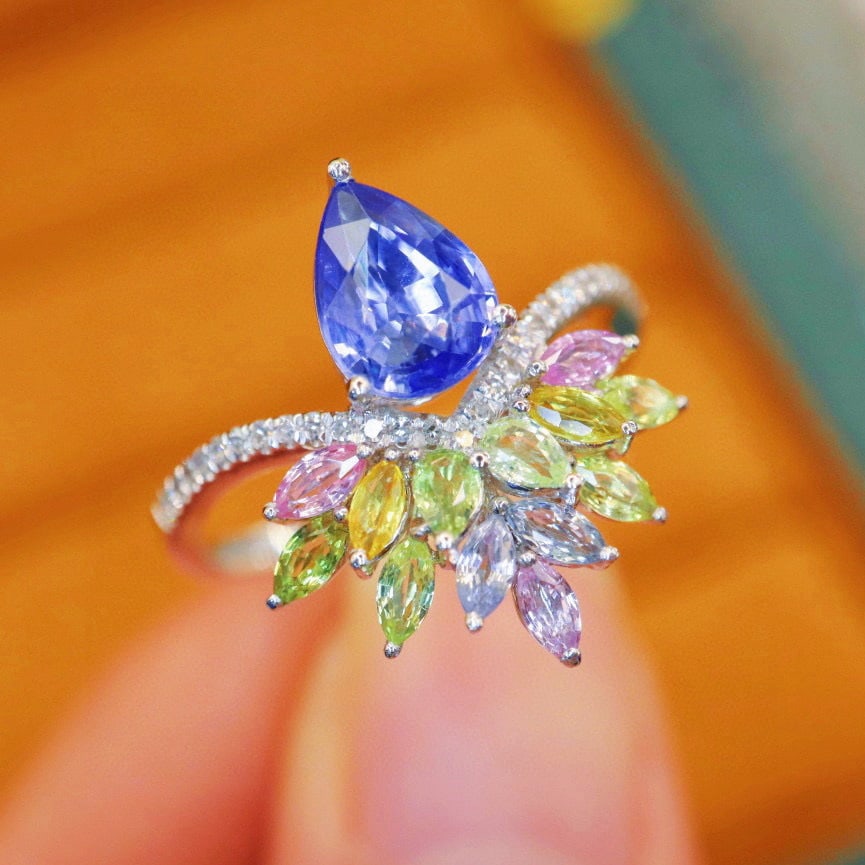 14k Gold 1.94 Ctw Natural Sapphire & Sapphire Ring - 3