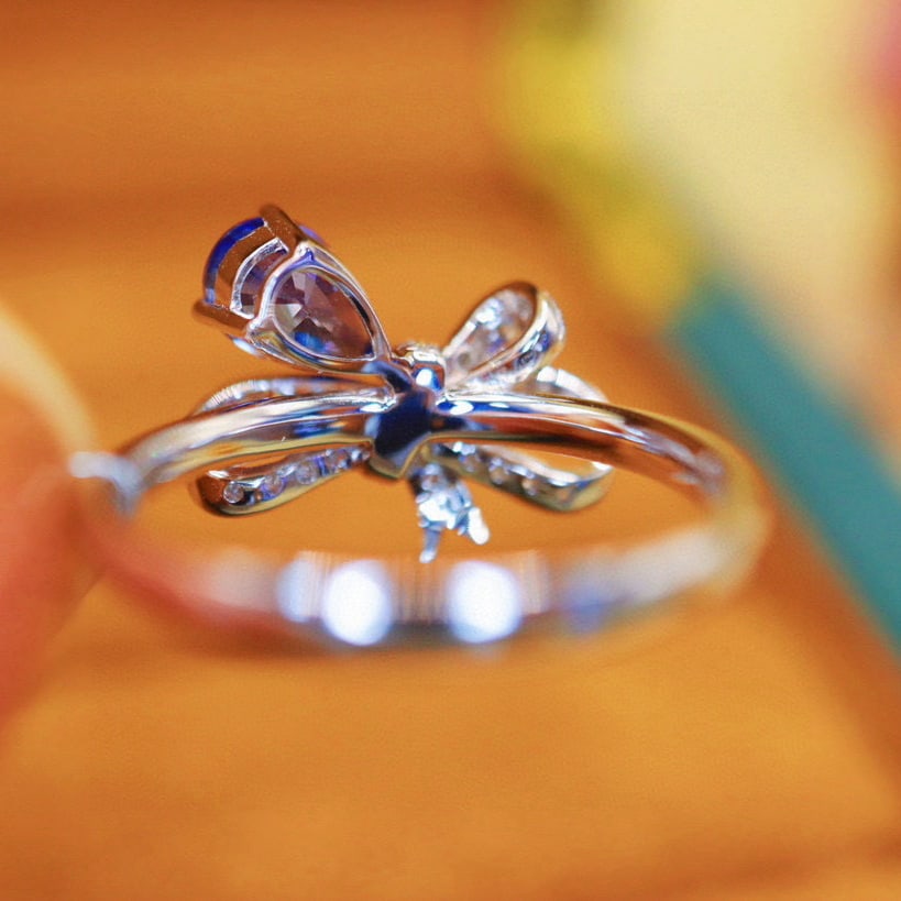 14k Gold 1.26 Ctw Natural Sapphire & Diamond Ring - 4