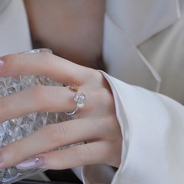 14k Gold 0.58 Ct Natural Color Diamond Ring - 3