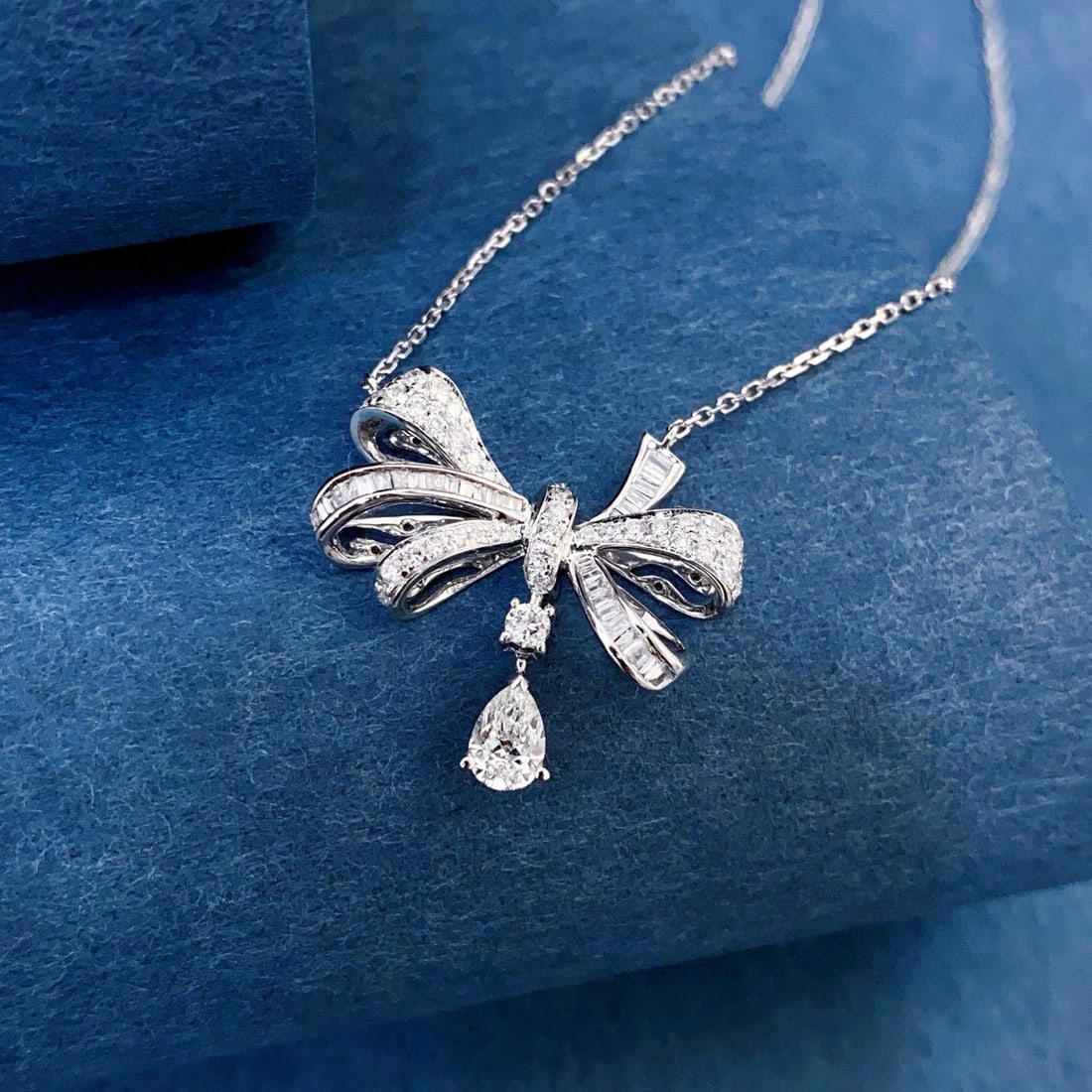 Gia Certified 14k Gold 0.79 Ctw Natural H Vvs2 Pear Diamond Necklace - 5