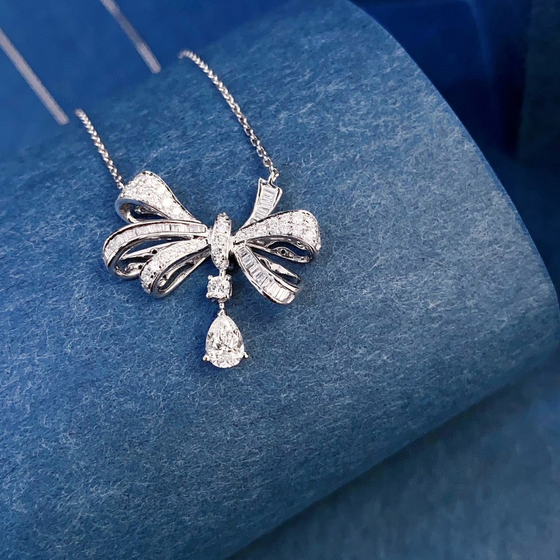 Gia Certified 14k Gold 0.79 Ctw Natural H Vvs2 Pear Diamond Necklace - 6