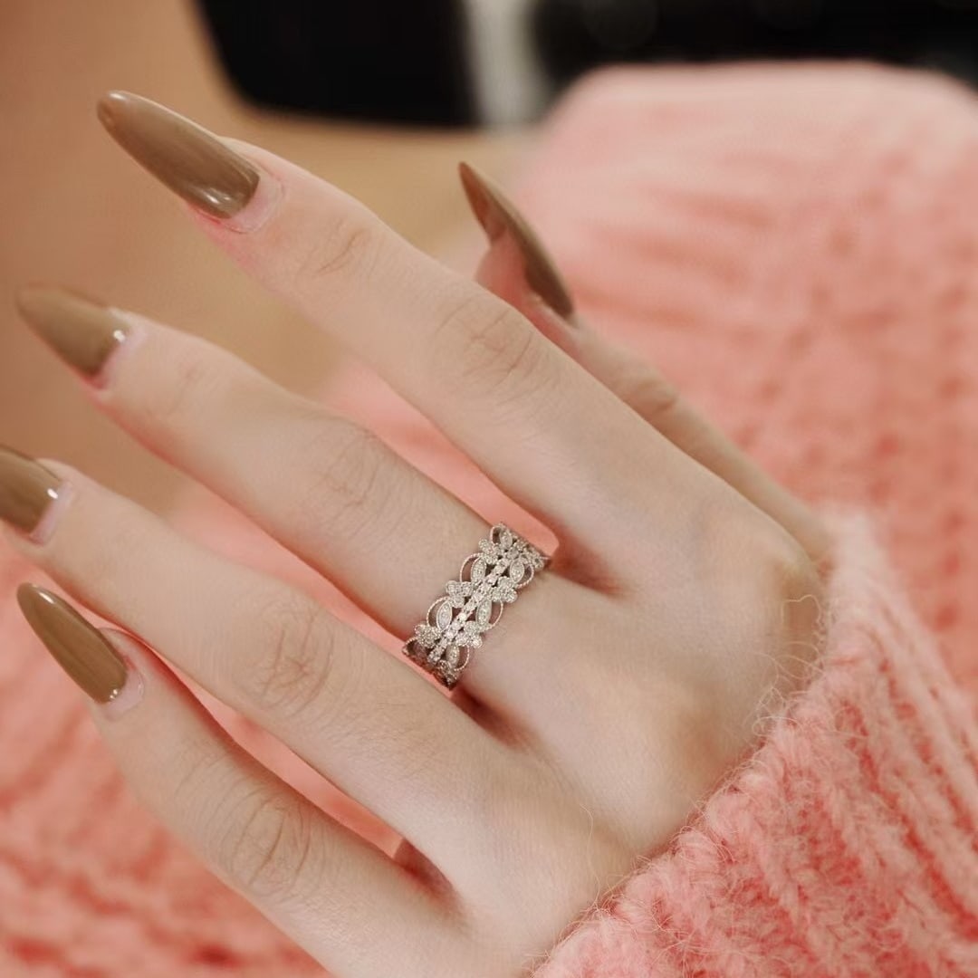 14k Gold 0.85 Ct Natural H Diamond Ring - 5